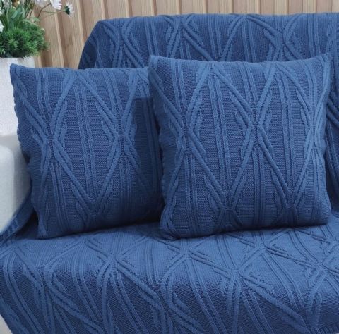 capa de almofada tricô 45x45 pietra cor blue